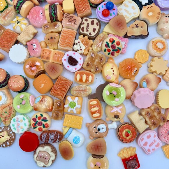 Random Mixed Character Resin Charms for DIY Jewelry, Hair Clips & Crafts - Picture 4 of 7